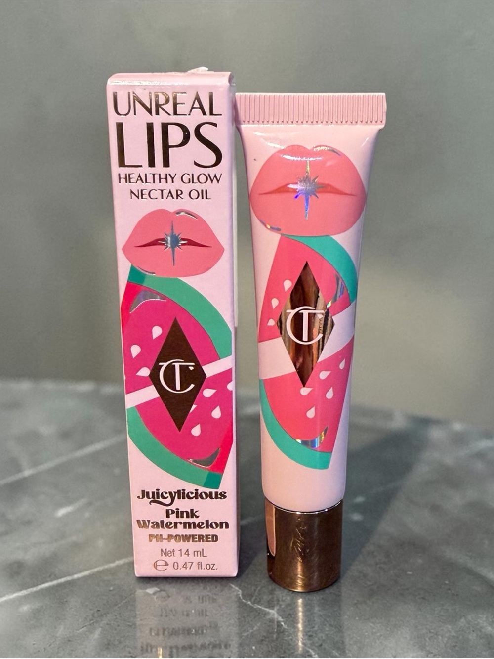Charlotte Tillbury Unreal Lips Healthy Glow Nectar Nourishing Lip Oil Watermelon